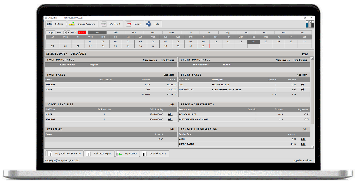 Agnitech Gas Station Backoffice Software